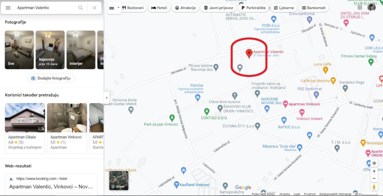 Apartman Valentic 温科夫齐 外观 照片